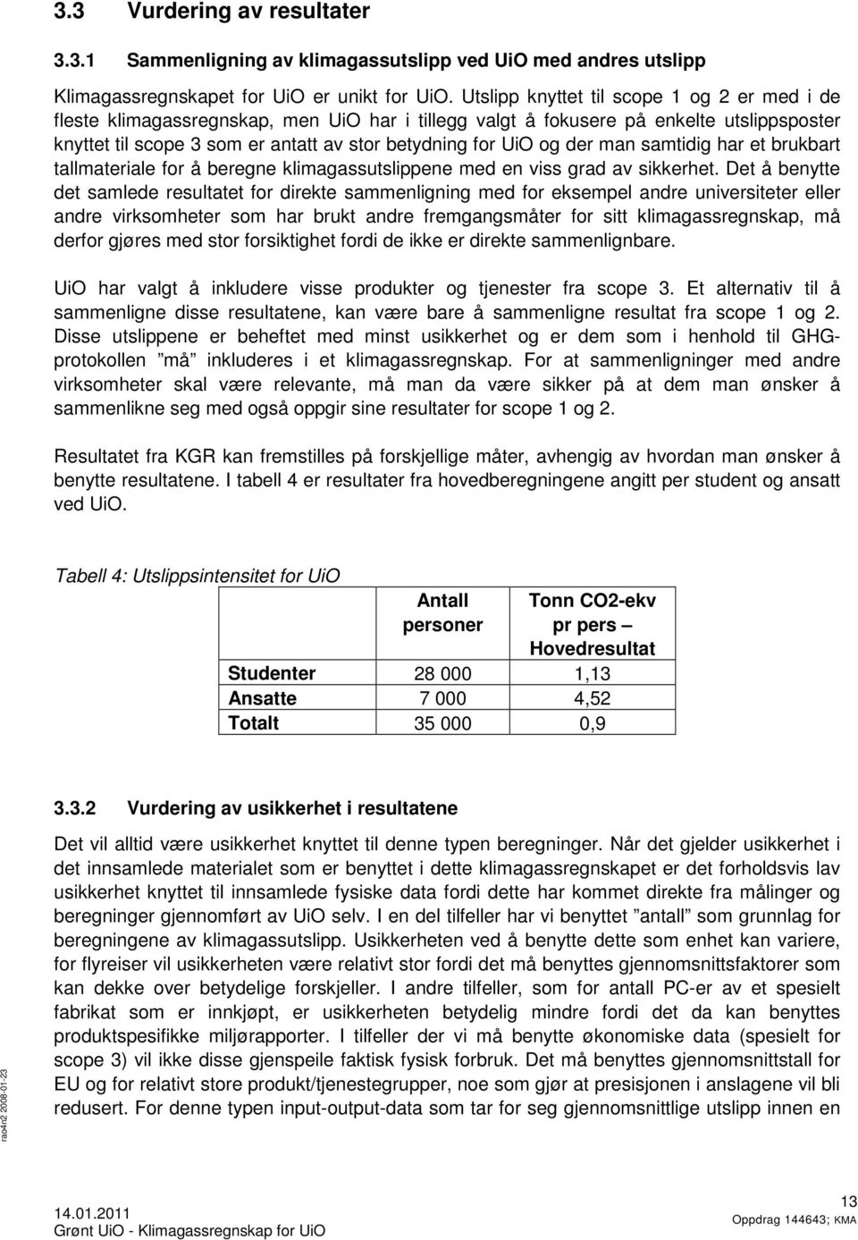 der man samtidig har et brukbart tallmateriale for å beregne klimagassutslippene med en viss grad av sikkerhet.