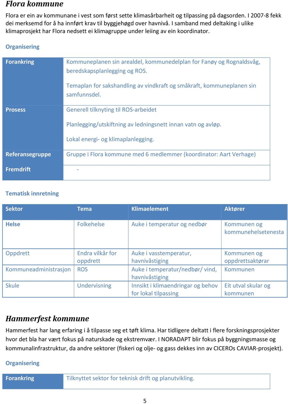 Kommuneplanen sin arealdel, kommunedelplan for Fanøy og Rognaldsvåg, beredskapsplanlegging og ROS. Temaplan for sakshandling av vindkraft og småkraft, kommuneplanen sin samfunnsdel.