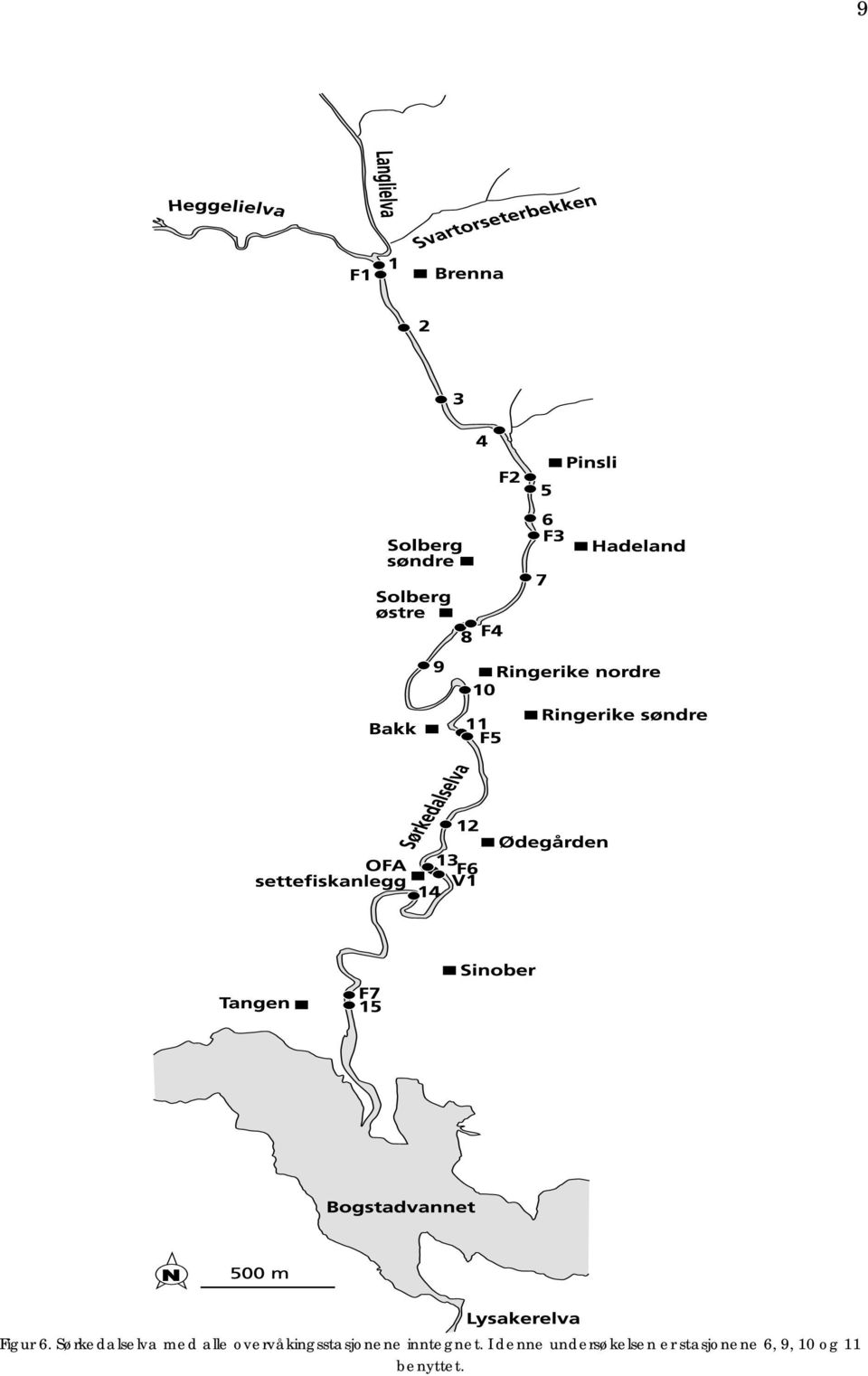 overvåkingsstasjonene inntegnet.