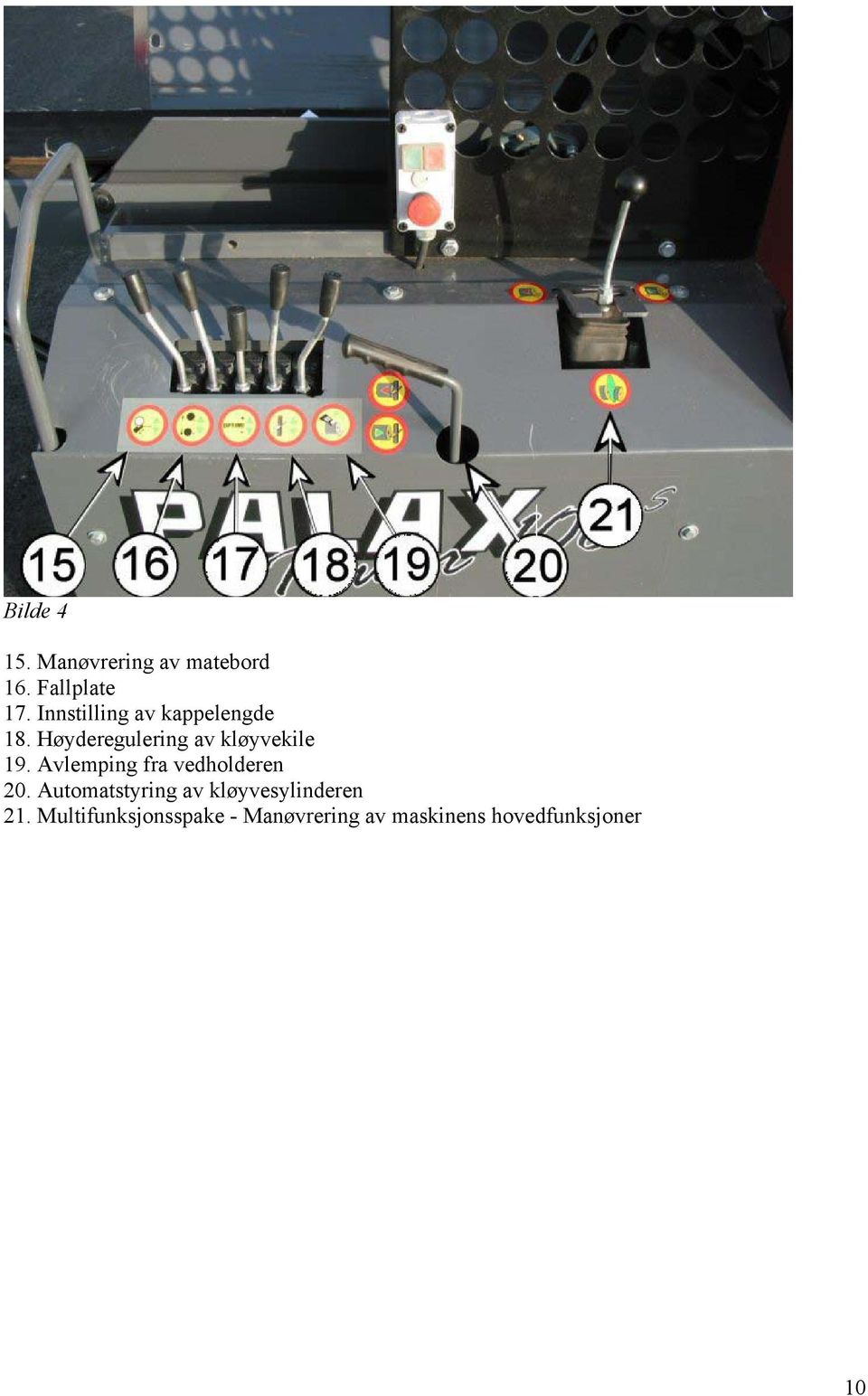 Avlemping fra vedholderen 20.