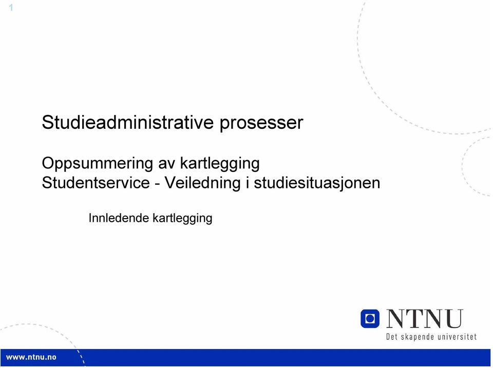 Studentservice - Veiledning i