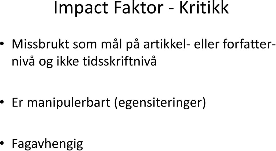 forfatternivå og ikke