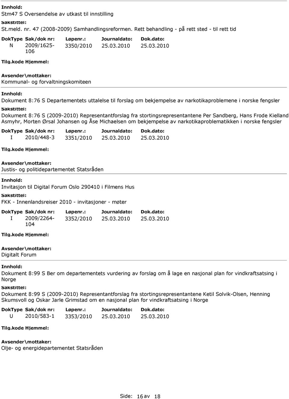 Representantforslag fra stortingsrepresentantene Per Sandberg, Hans Frode Kielland Asmyhr, Morten Ørsal Johansen og Åse Michaelsen om bekjempelse av narkotikaproblematikken i norske fengsler