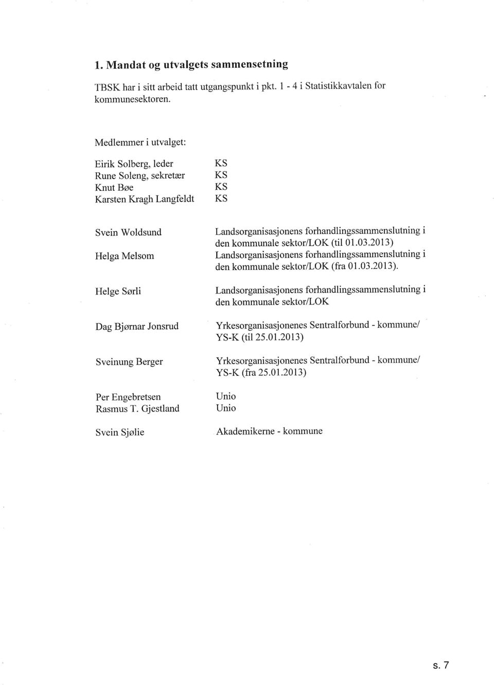 Engebretsen Rasmus T. Gjestland Svein Sjølie Landsorgani sasj onens forhandlings sammenslutning i den kommunale sektor/lok (til.