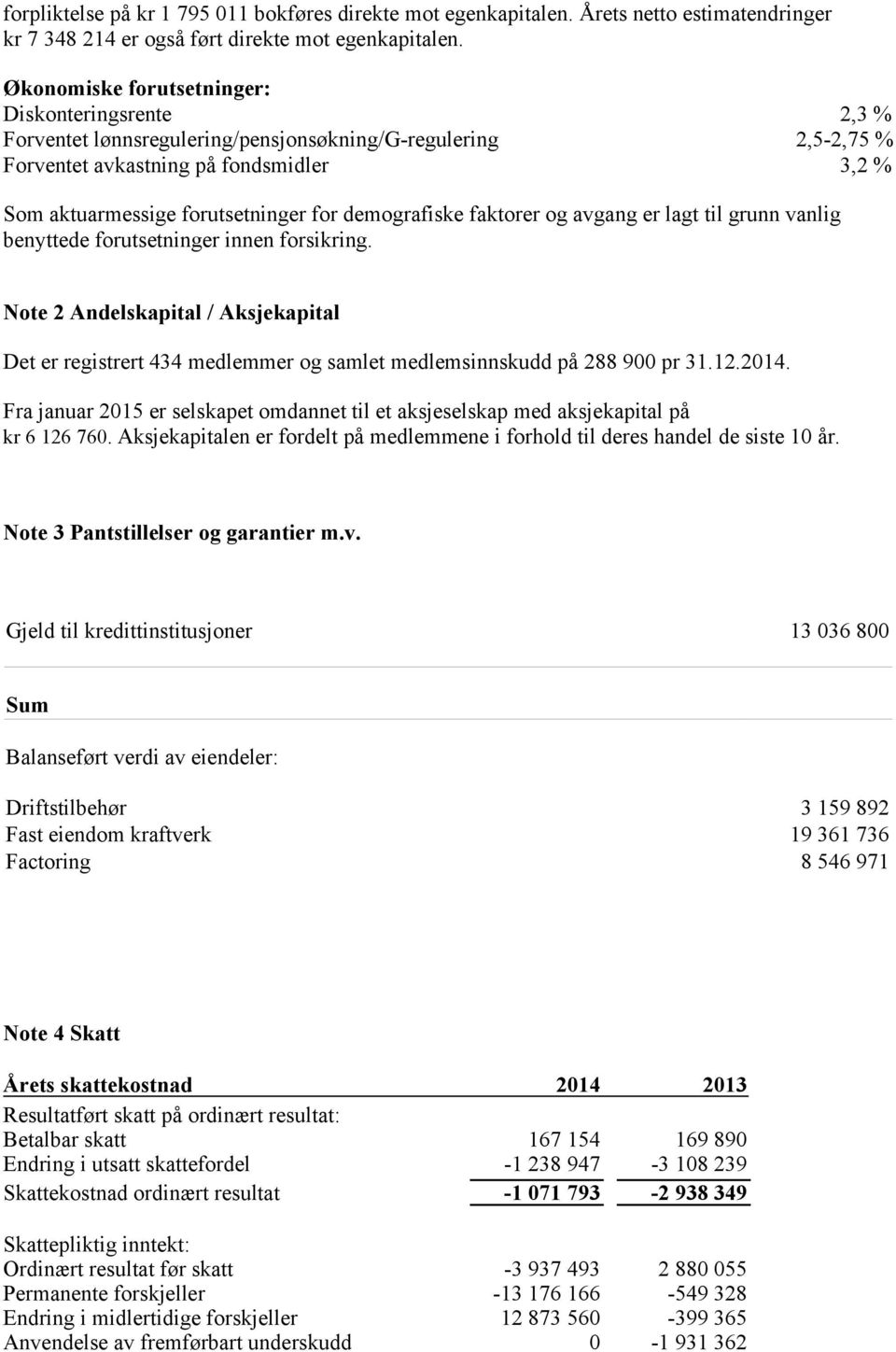 demografiske faktorer og avgang er lagt til grunn vanlig benyttede forutsetninger innen forsikring.