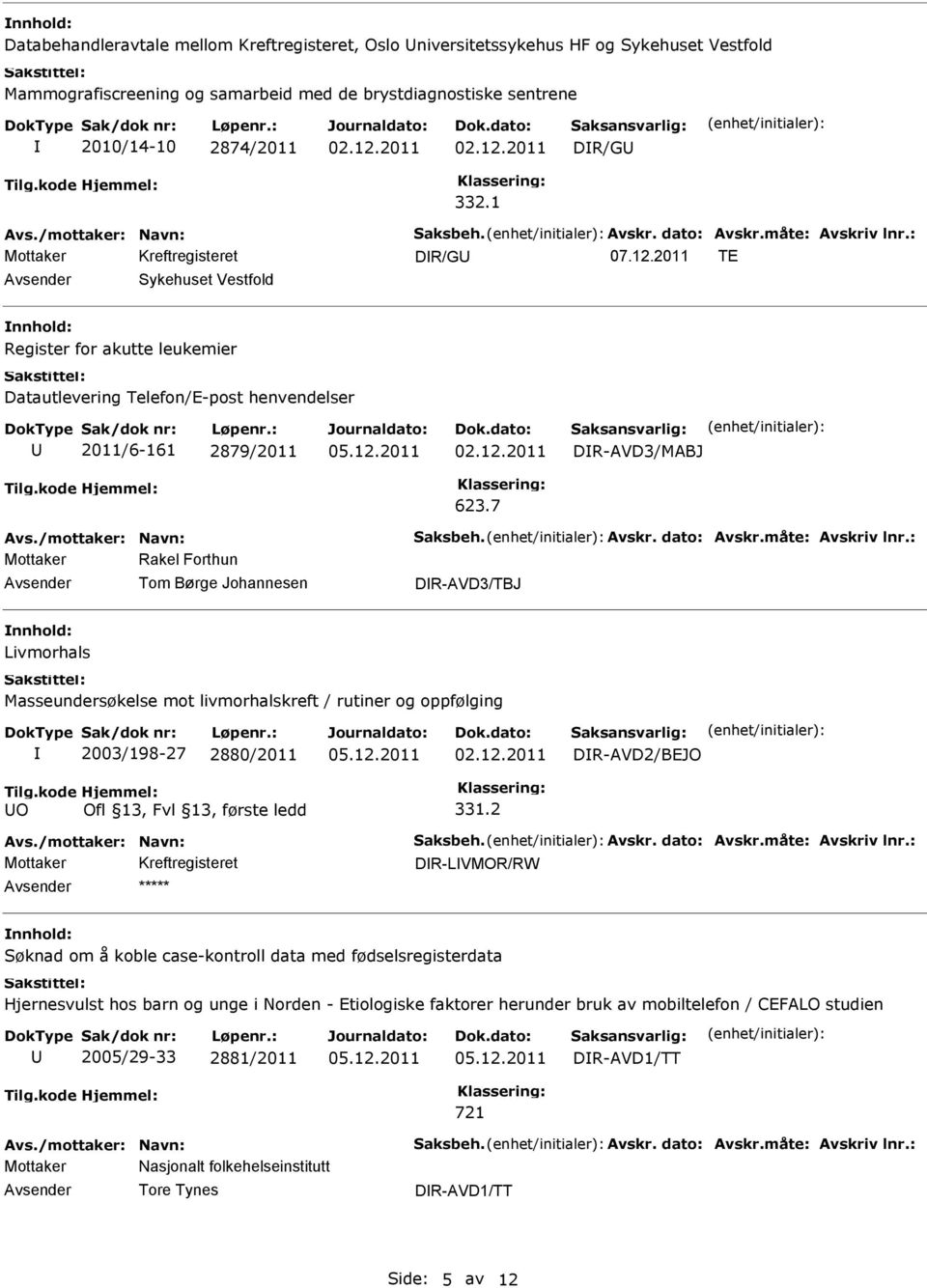 DR-AVD2/BEJO Tilg.kode O Hjemmel: Ofl 13, Fvl 13, første ledd 331.