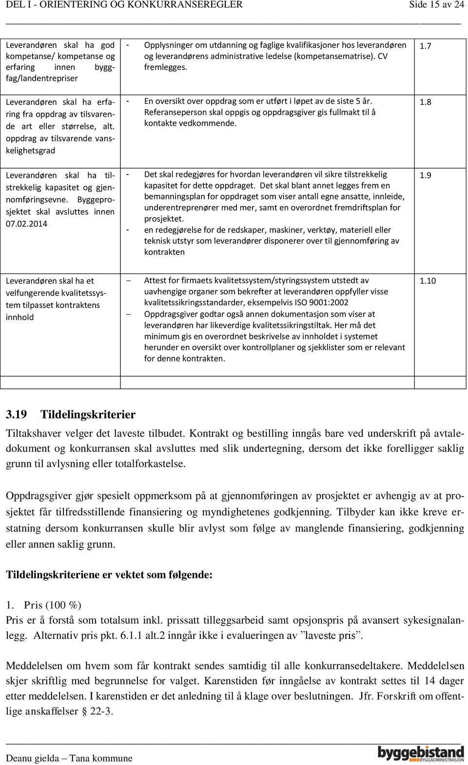 2014 - Opplysninger om utdanning og faglige kvalifikasjoner hos leverandøren og leverandørens administrative ledelse (kompetansematrise). CV fremlegges.