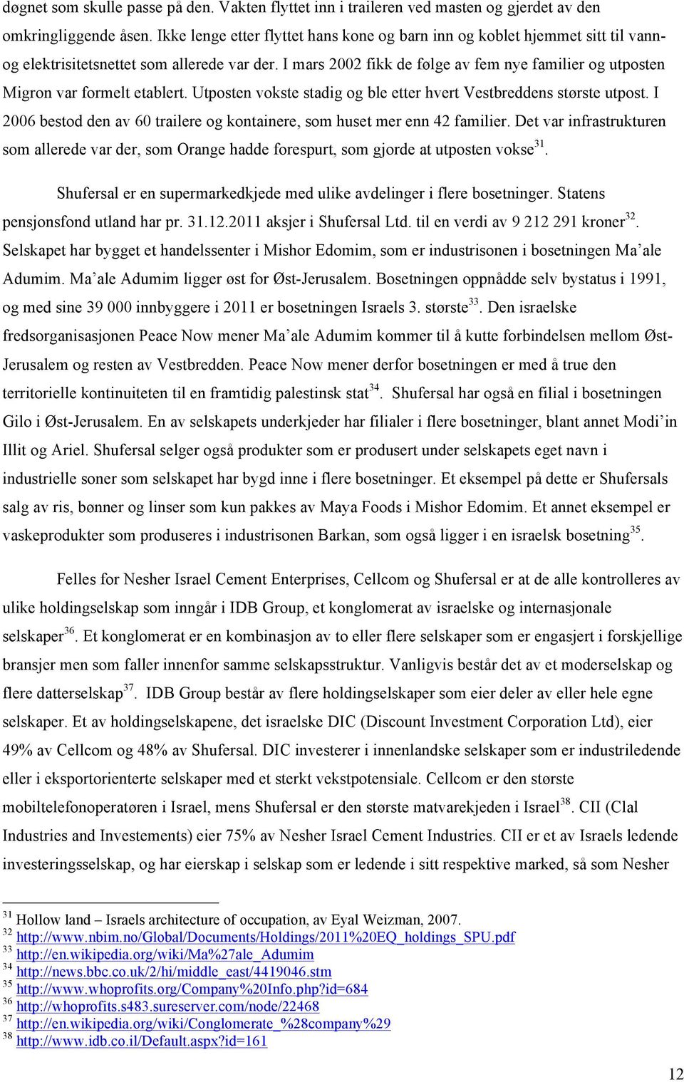 I mars 2002 fikk de følge av fem nye familier og utposten Migron var formelt etablert. Utposten vokste stadig og ble etter hvert Vestbreddens største utpost.