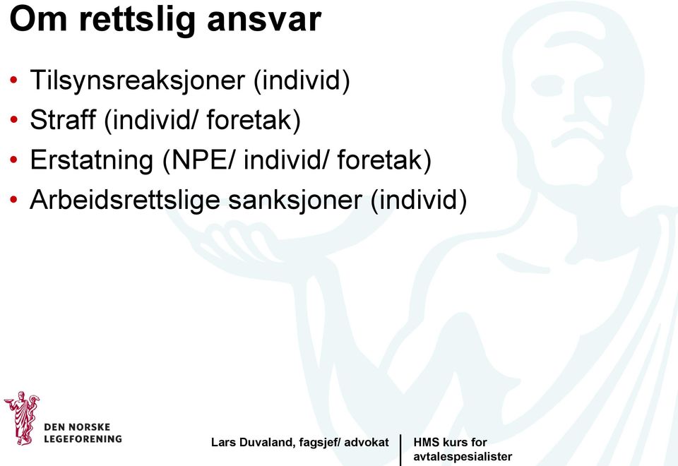 Erstatning (NPE/ individ/ foretak)