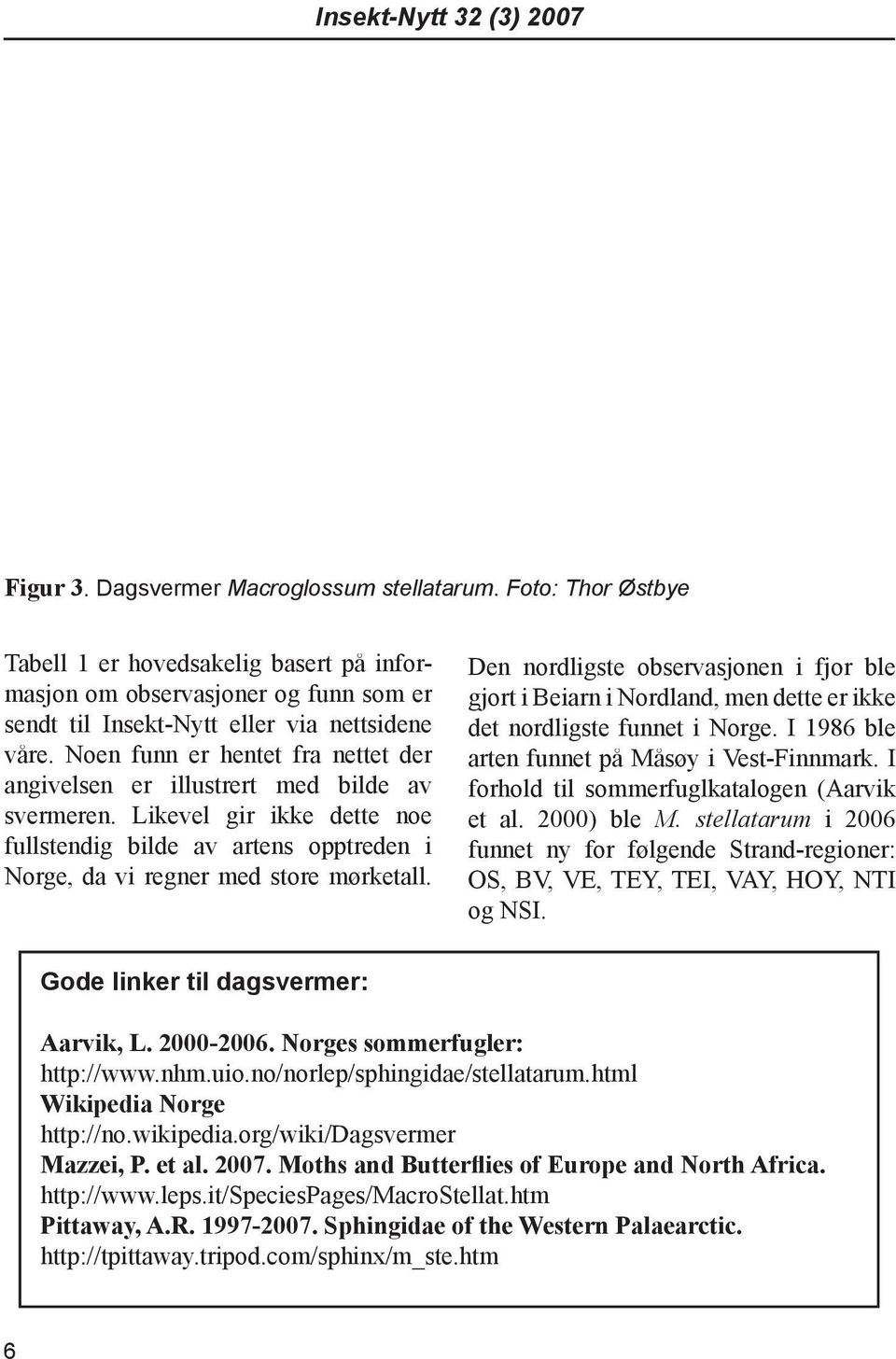 Noen funn er hentet fra nettet der angivelsen er illustrert med bilde av svermeren. Likevel gir ikke dette noe fullstendig bilde av artens opptreden i Norge, da vi regner med store mørketall.