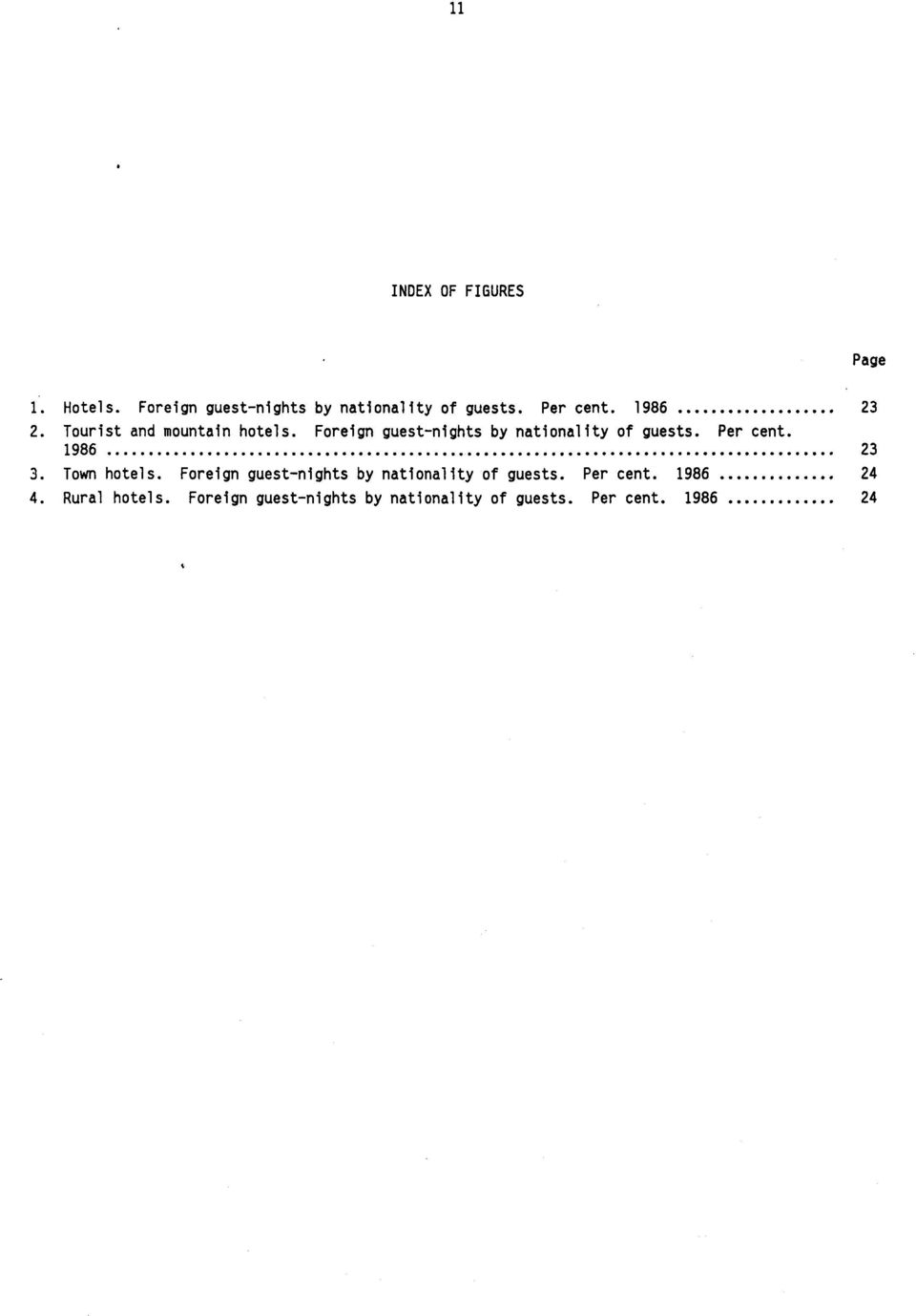 Foreign guest-nights by nationality of guests. Per cent. 1986 23 3. Town hotels.