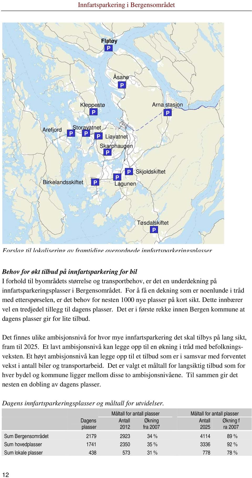 For å få en dekning som er noenlunde i tråd med etterspørselen, er det behov for nesten 1000 nye plasser på kort sikt. Dette innbærer vel en tredjedel tillegg til dagens plasser.