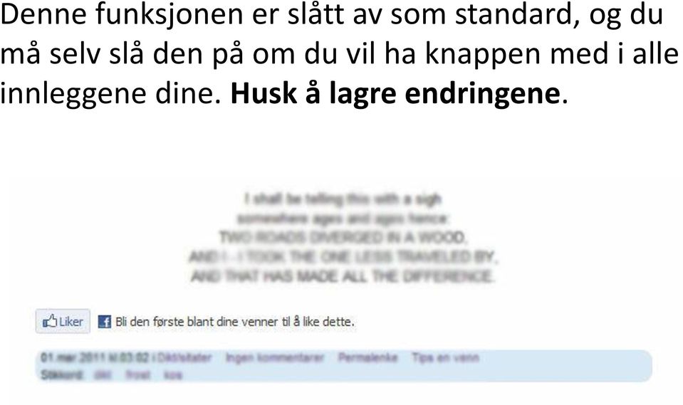 om du vil ha knappen med i alle