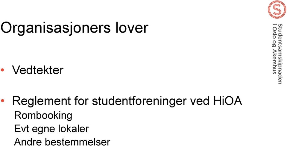 studentforeninger ved HiOA