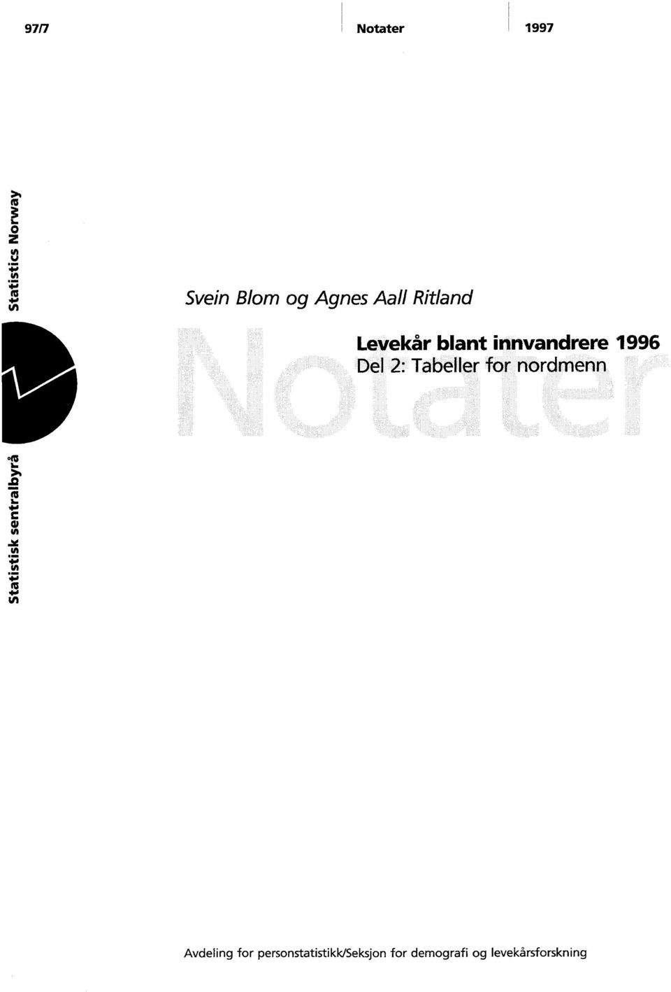 Tabeller for nordmenn Avdeling for