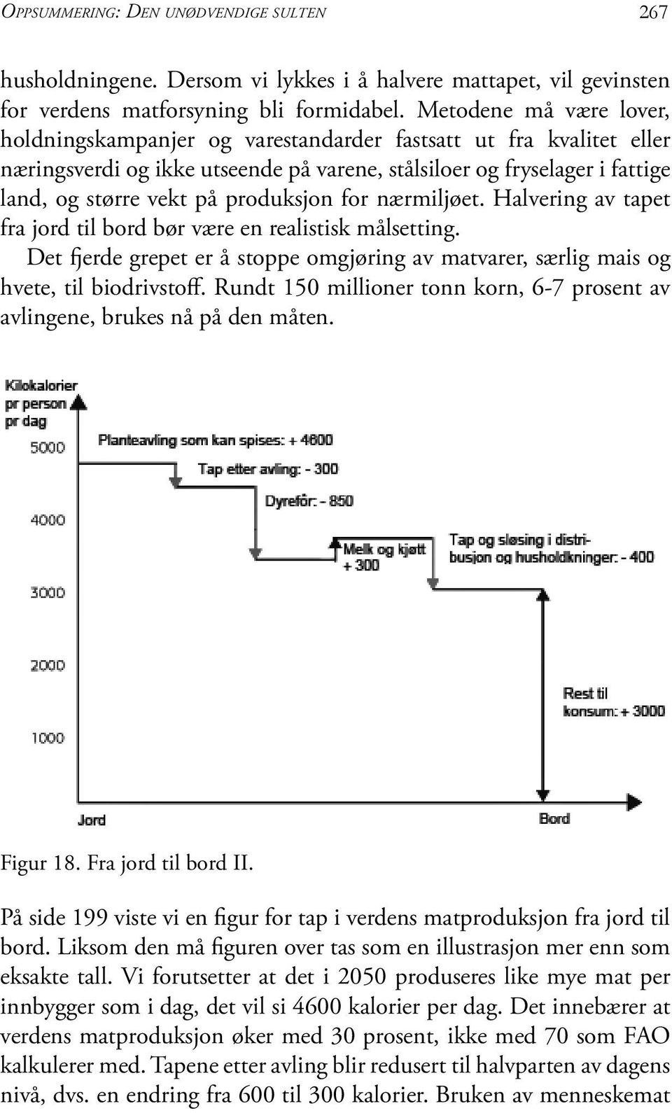 produksjon for nærmiljøet. Halvering av tapet fra jord til bord bør være en realistisk målsetting. Det fjerde grepet er å stoppe omgjøring av matvarer, særlig mais og hvete, til biodrivstoff.