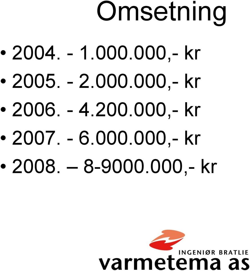 - 4.200.000,- kr 2007. - 6.000.000,- kr 2008.