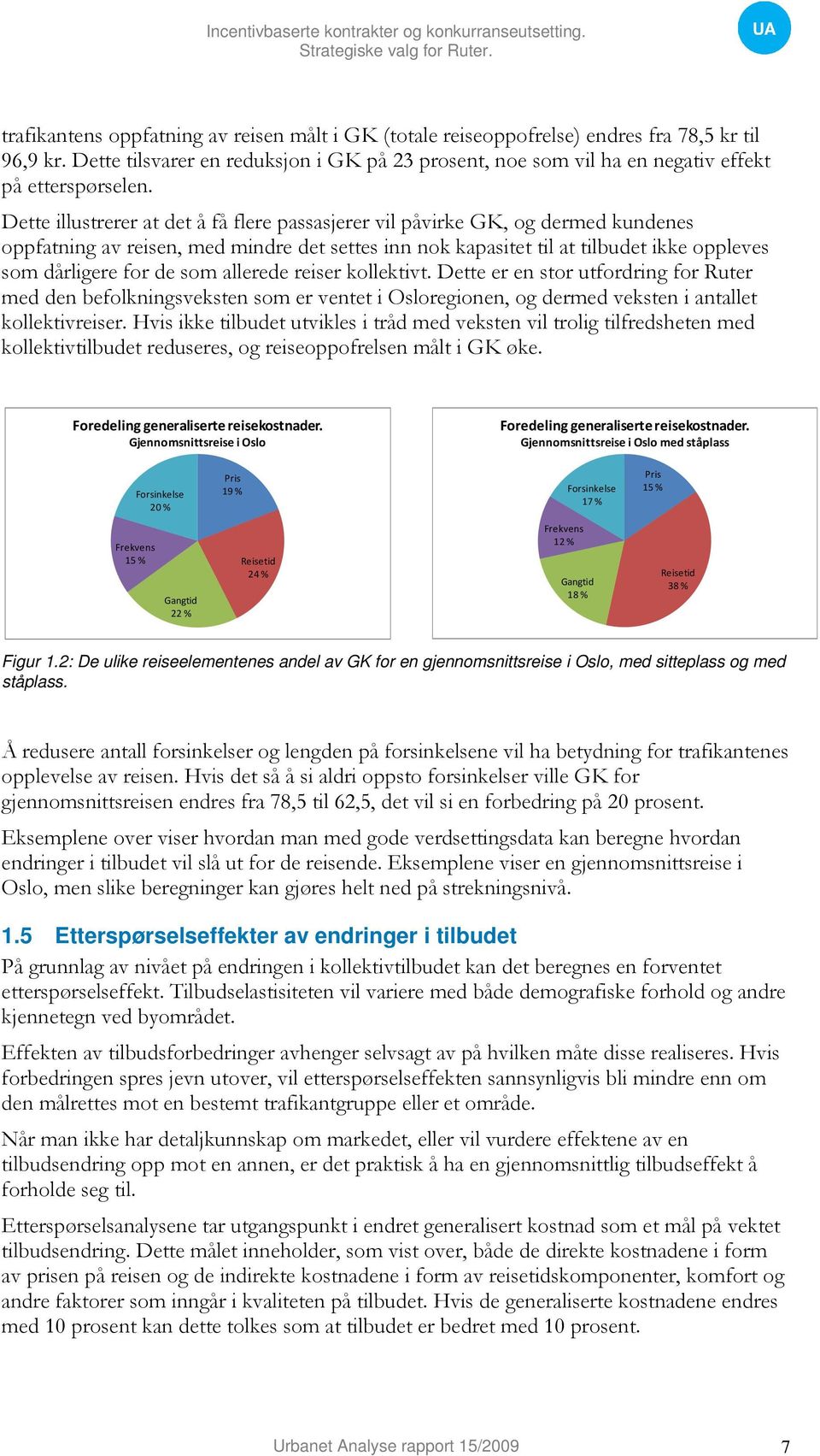 Dette illustrerer at det å få flere passasjerer vil påvirke GK, og dermed kundenes oppfatning av reisen, med mindre det settes inn nok kapasitet til at tilbudet ikke oppleves som dårligere for de som