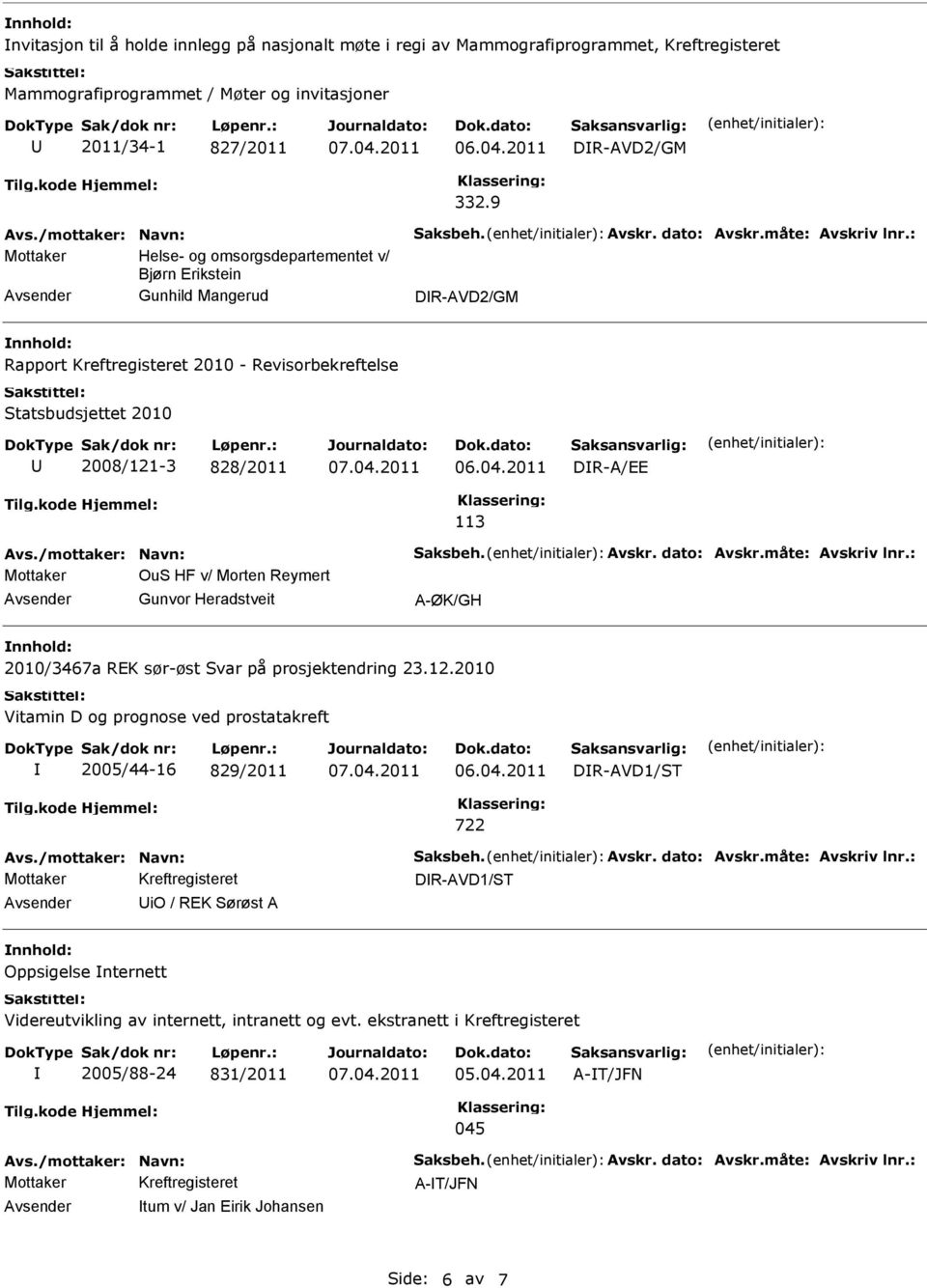 Morten Reymert Gunvor Heradstveit A-ØK/GH 2010/3467a REK sør-øst Svar på prosjektendring 23.12.