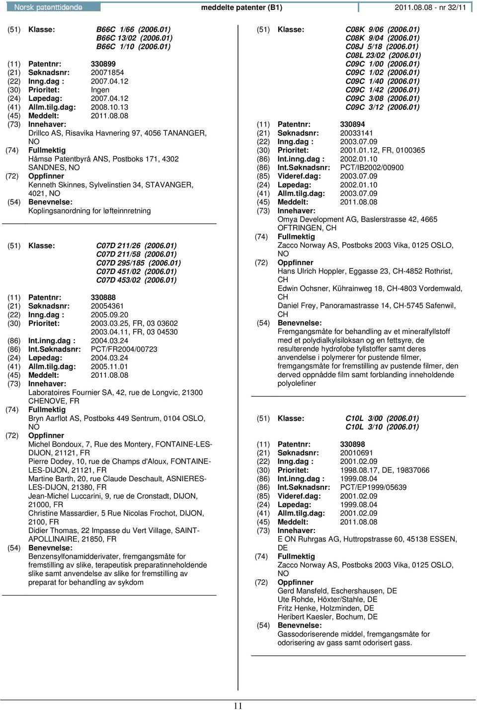 13 Drillco AS, Risavika Havnering 97, 4056 TANANGER, Håmsø Patentbyrå ANS, Postboks 171, 4302 SANDNES, Kenneth Skinnes, Sylvelinstien 34, STAVANGER, 4021, : Koplingsanordning for løfteinnretning (51)