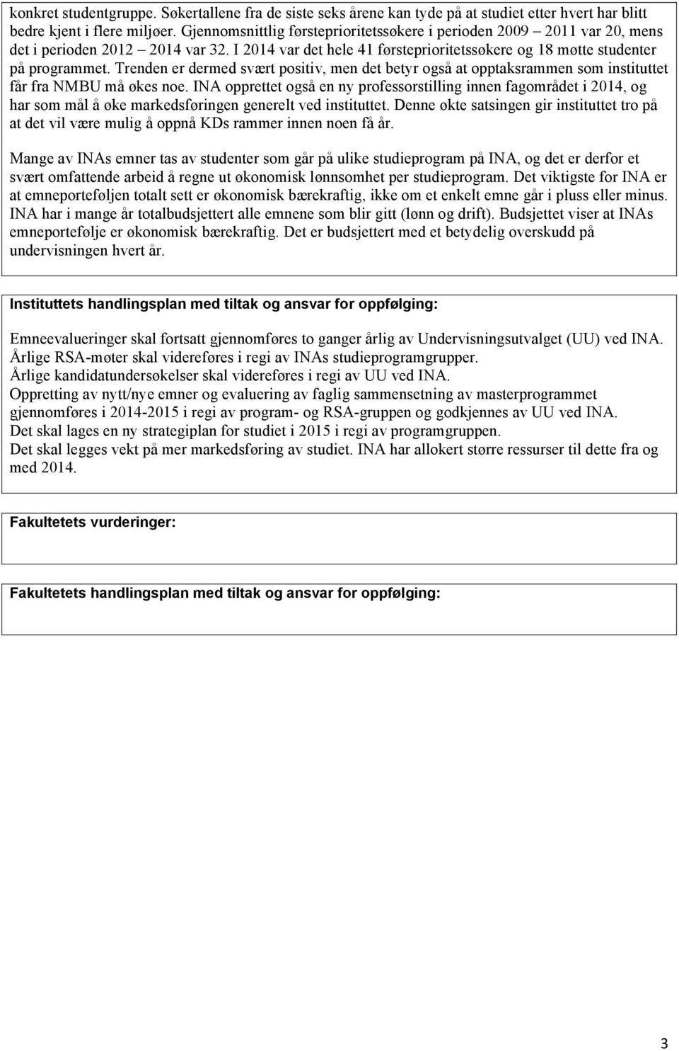 Trenden er dermed svært positiv, men det betyr også at opptaksrammen som instituttet får fra NMBU må økes noe.