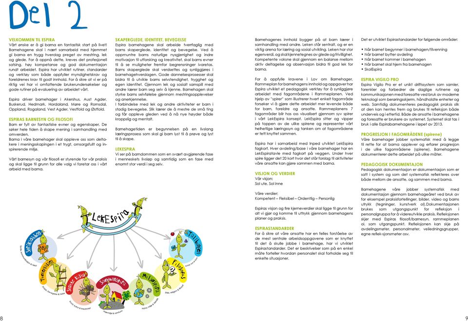 Espira har utviklet rutiner, standarder og verktøy som både oppfyller myndighetskrav og foreldrenes krav til godt innhold.