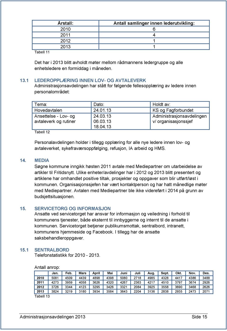 13 KS og Fagforbundet Ansettelse - Lov- og avtaleverk og rutiner Tabell 12 24.03.13 06.03.13 18.04.