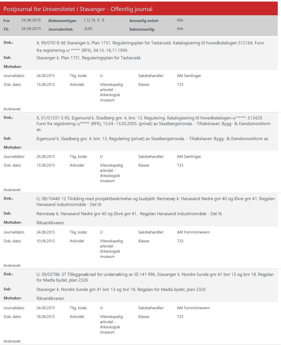 Skadberg gnr. 4, bnr. 13. Regulering. Katalogisering til hovedkatalogen v/*****. S13429. Funn fra registrering v/***** (RFK), 15.04.-13.05.2005. (privat) av Skadbergstronda.