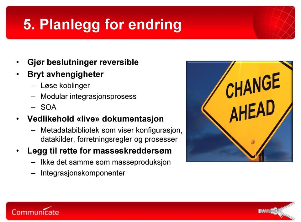 Metadatabibliotek som viser konfigurasjon, datakilder, forretningsregler og