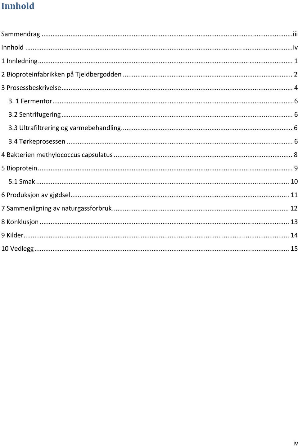 .. 6 3.4 Tørkeprosessen... 6 4 Bakterien methylococcus capsulatus... 8 5 Bioprotein... 9 5.1 Smak.