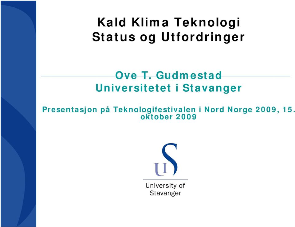 Gudmestad Universitetet i Stavanger