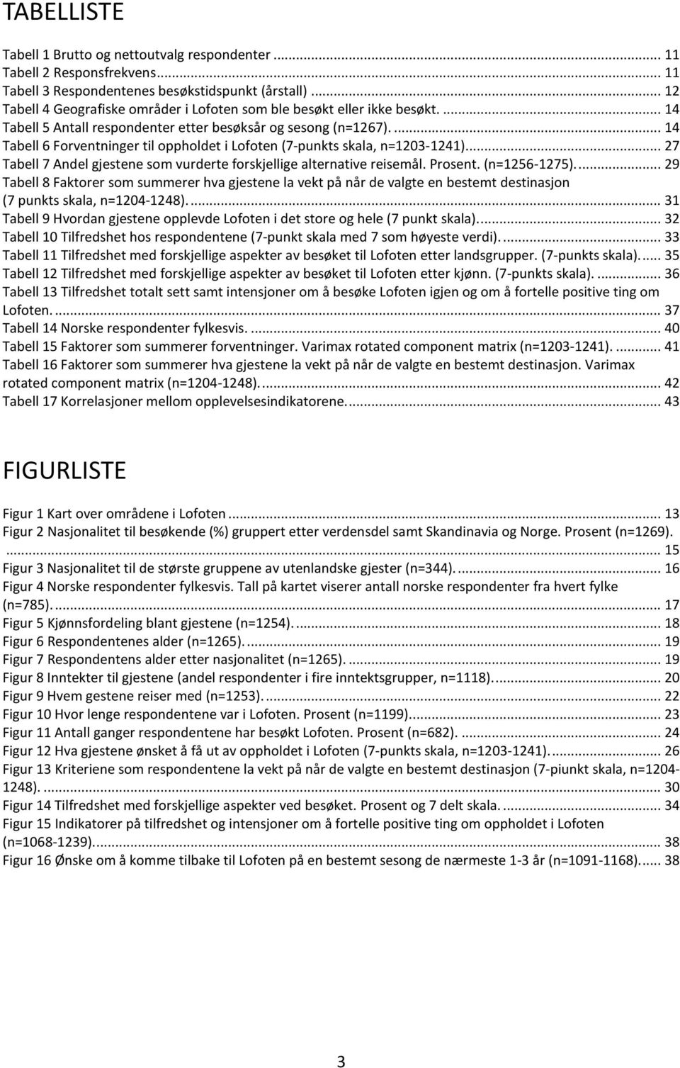 ... 14 Tabell 6 Forventninger til oppholdet i Lofoten (7-punkts skala, n=1203-1241).... 27 Tabell 7 Andel gjestene som vurderte forskjellige alternative reisemål. Prosent. (n=1256-1275).