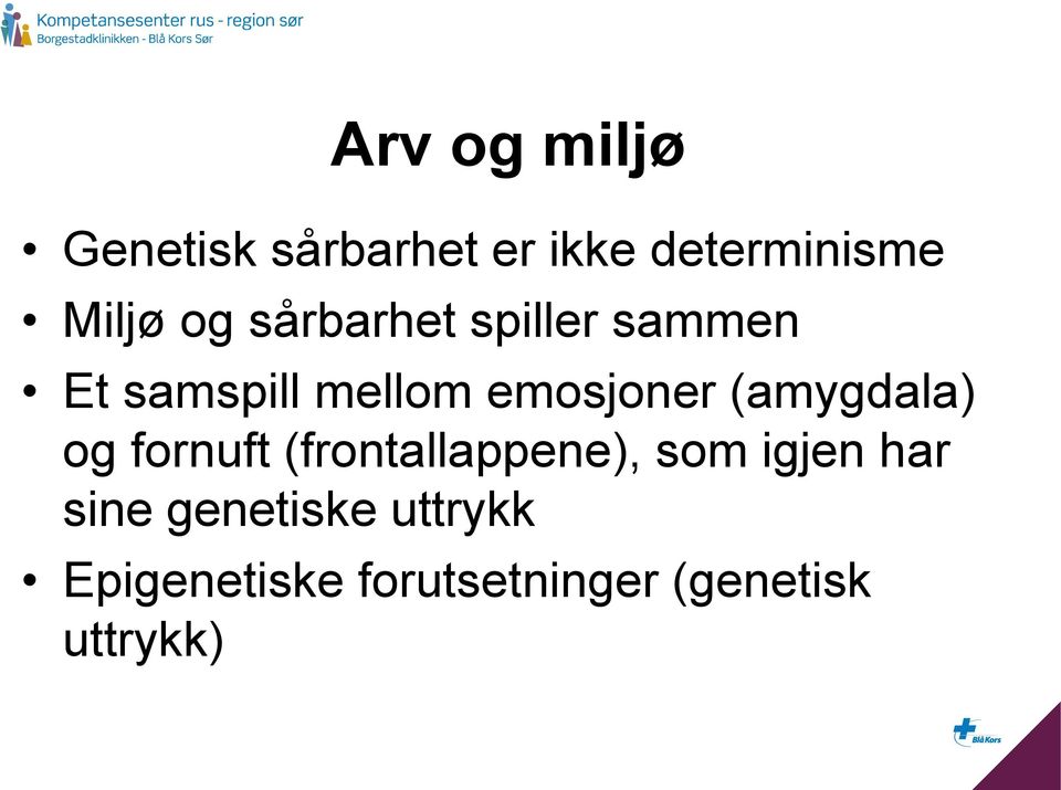 (amygdala) og fornuft (frontallappene), som igjen har sine