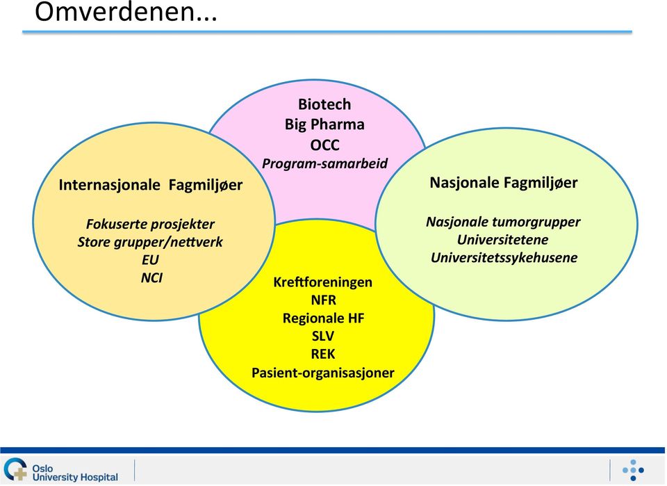 grupper/ne#verk EU NCI Biotech Big Pharma OCC Program- samarbeid