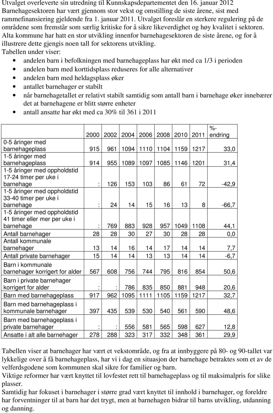 Utvalget foreslår en sterkere regulering på de områdene som fremstår som særlig kritiske for å sikre likeverdighet og høy kvalitet i sektoren.