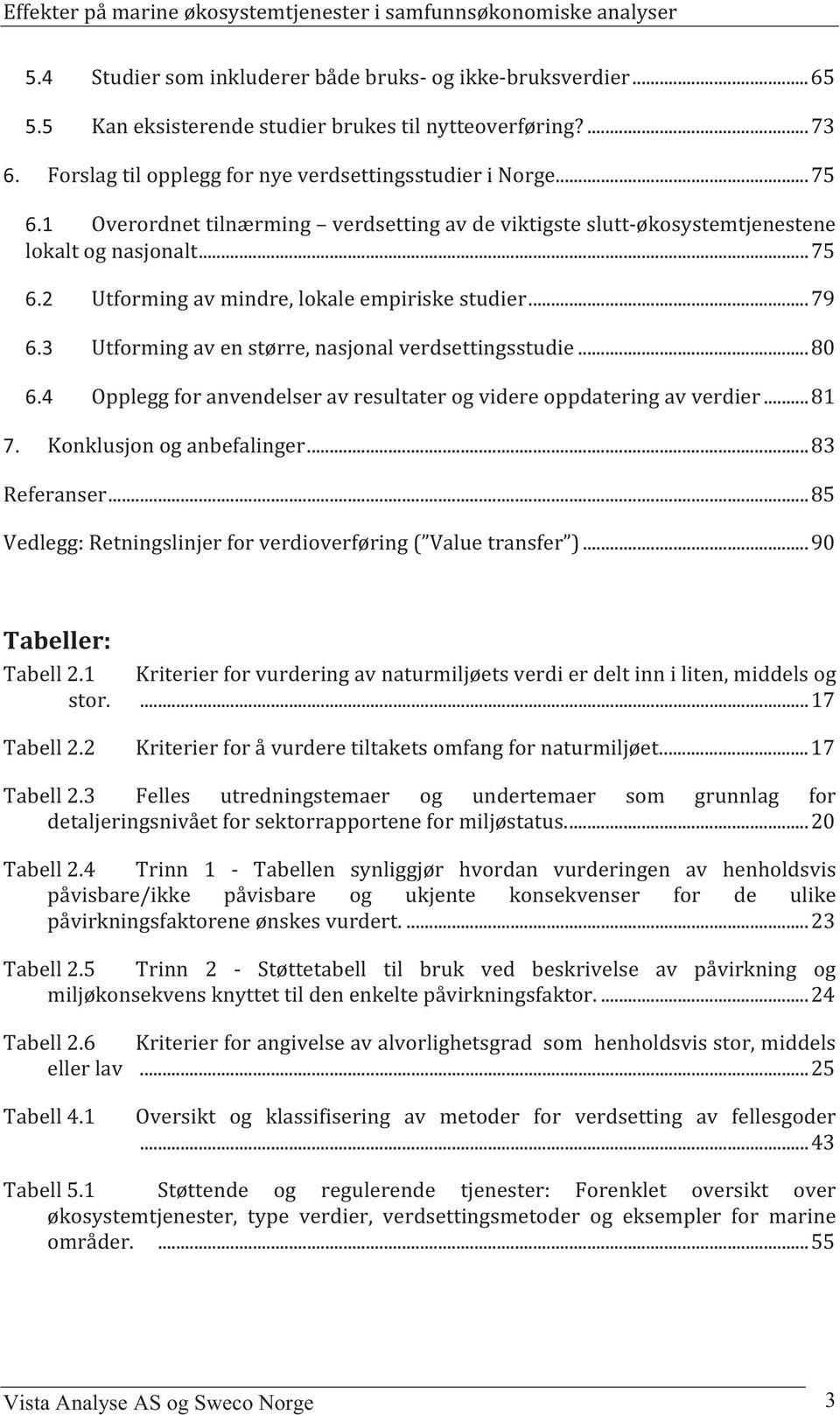 Tabeller: Vista