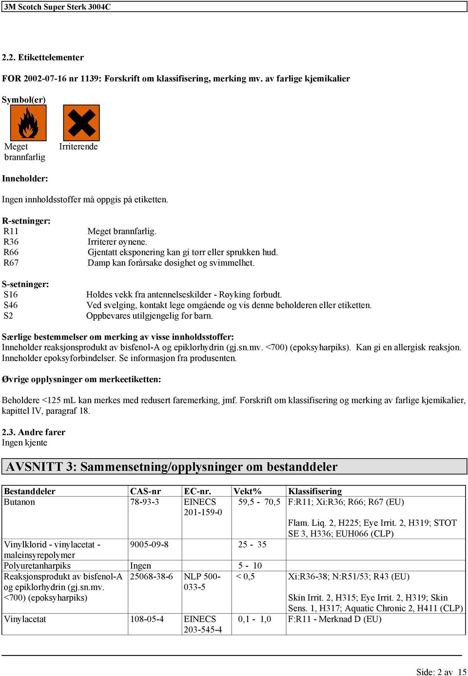 Holdes vekk fra antennelseskilder - Røyking forbudt. Ved svelging, kontakt lege omgående og vis denne beholderen eller etiketten. Oppbevares utilgjengelig for barn.