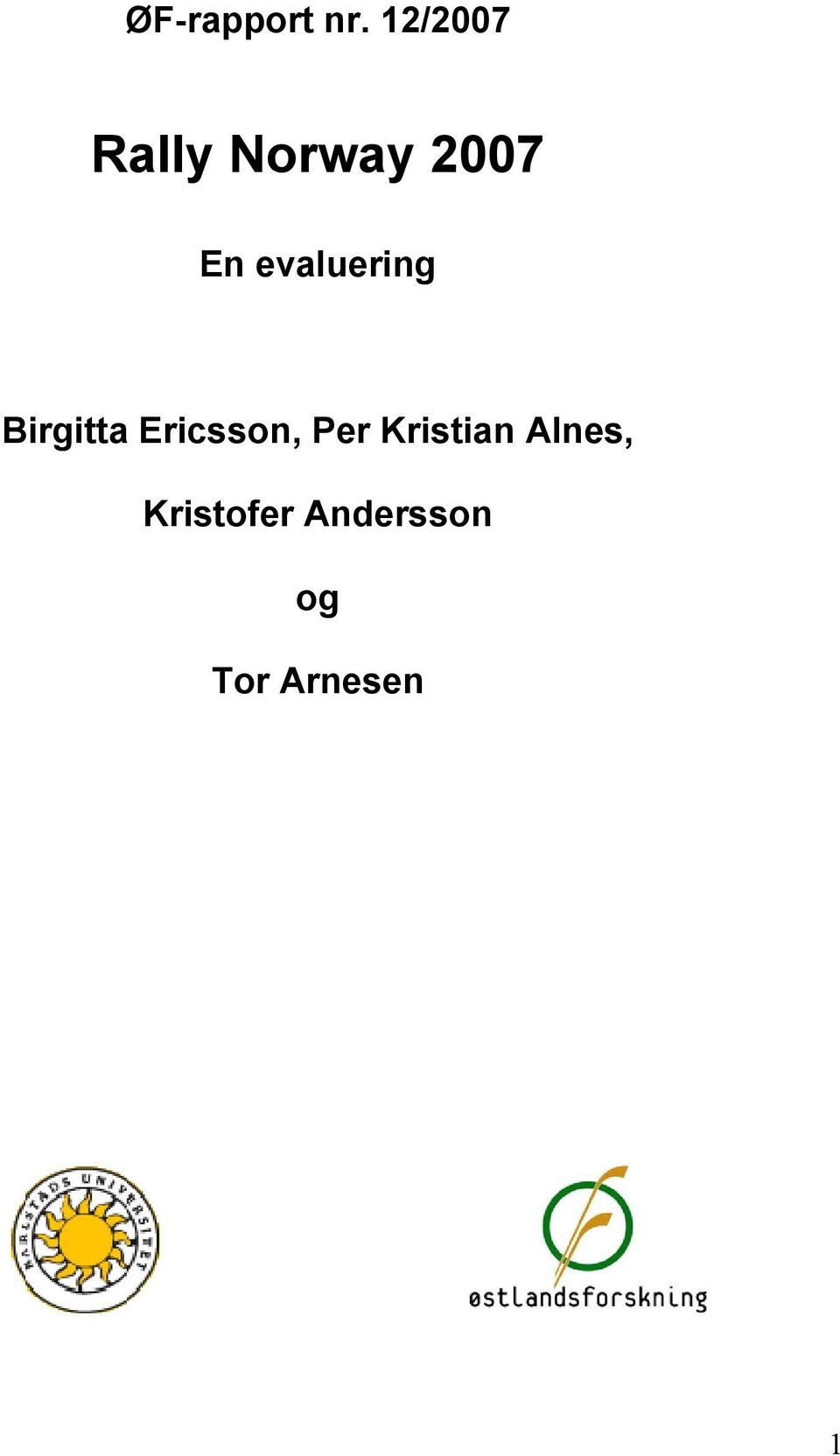 evaluering Birgitta Ericsson,