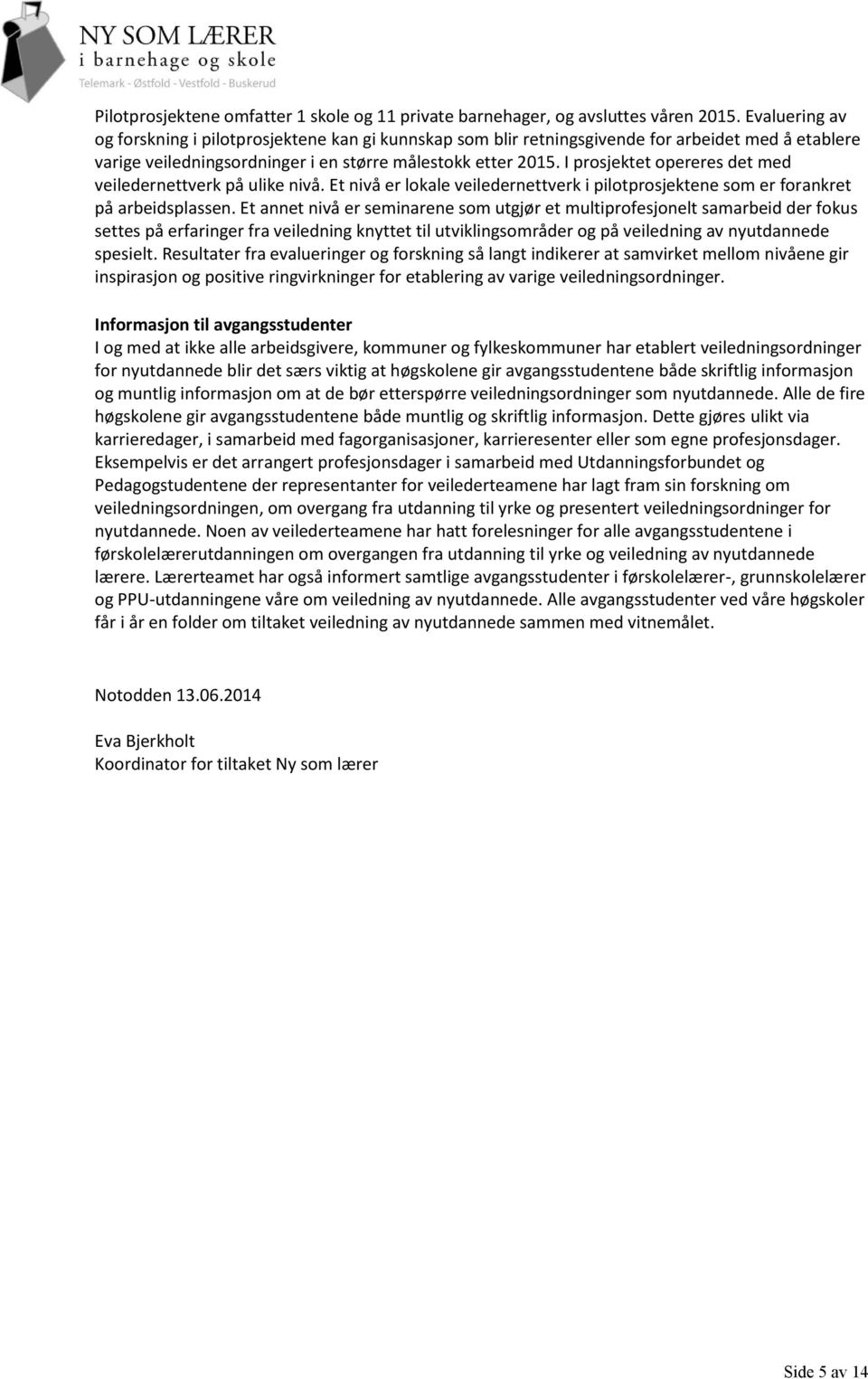 I prosjektet opereres det med veiledernettverk på ulike nivå. Et nivå er lokale veiledernettverk i pilotprosjektene som er forankret på arbeidsplassen.