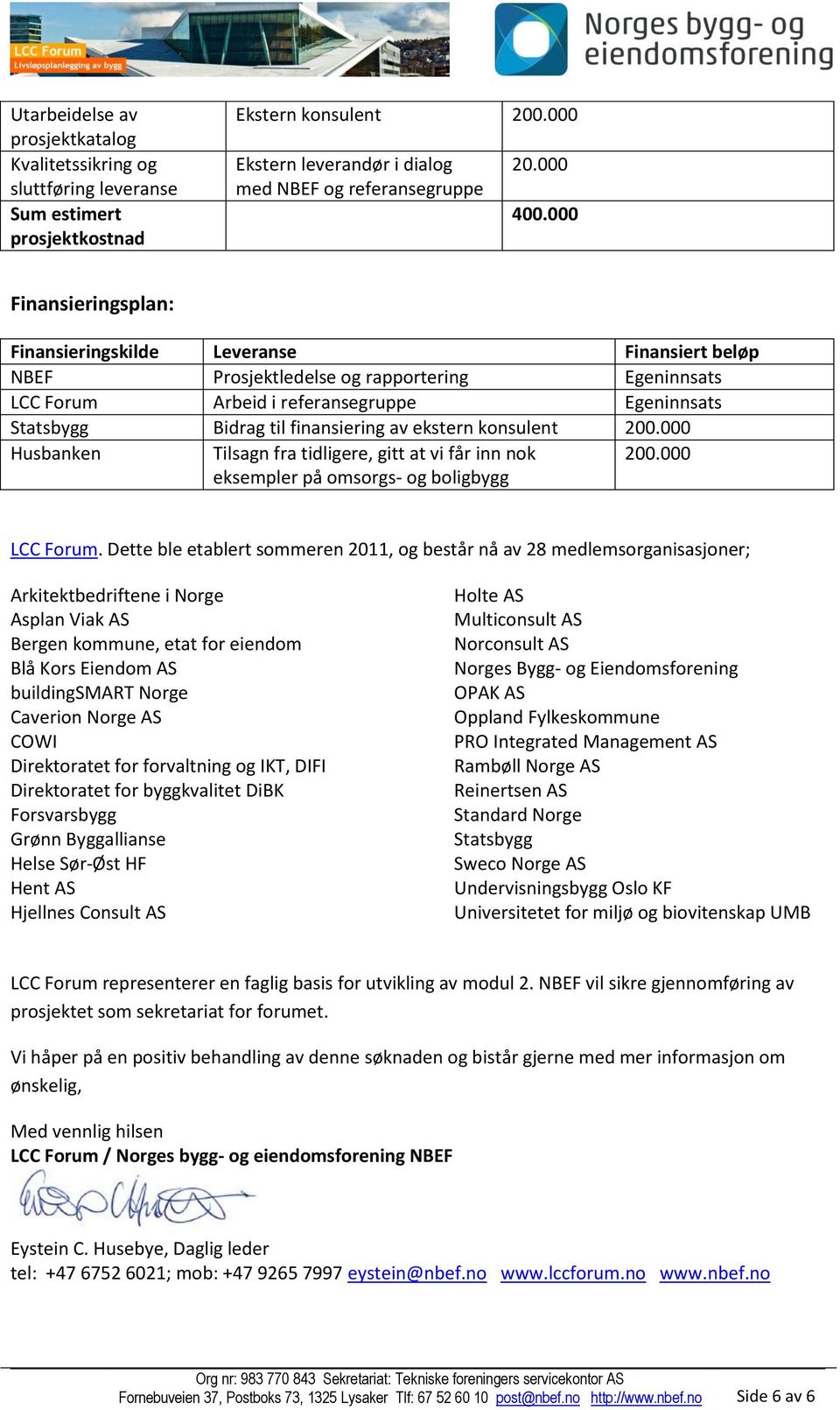 av ekstern konsulent 200.000 Husbanken Tilsagn fra tidligere, gitt at vi får inn nok eksempler på omsorgs- og boligbygg 200.000 LCC Forum.