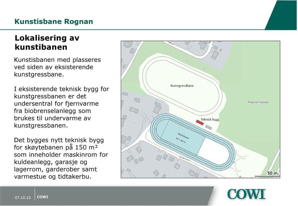 biobrenselanlegg som brukes til undervarme av kunstgressbanen.