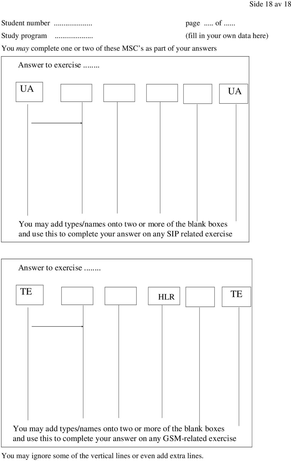 .. UA UA You may add types/names onto two or more of the blank boxes and use this to complete your answer on any SIP related exercise