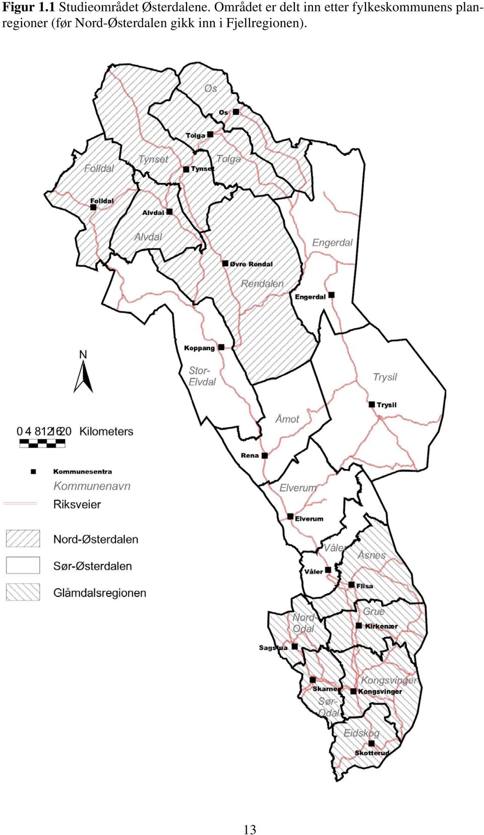 fylkeskommunens planregioner (før