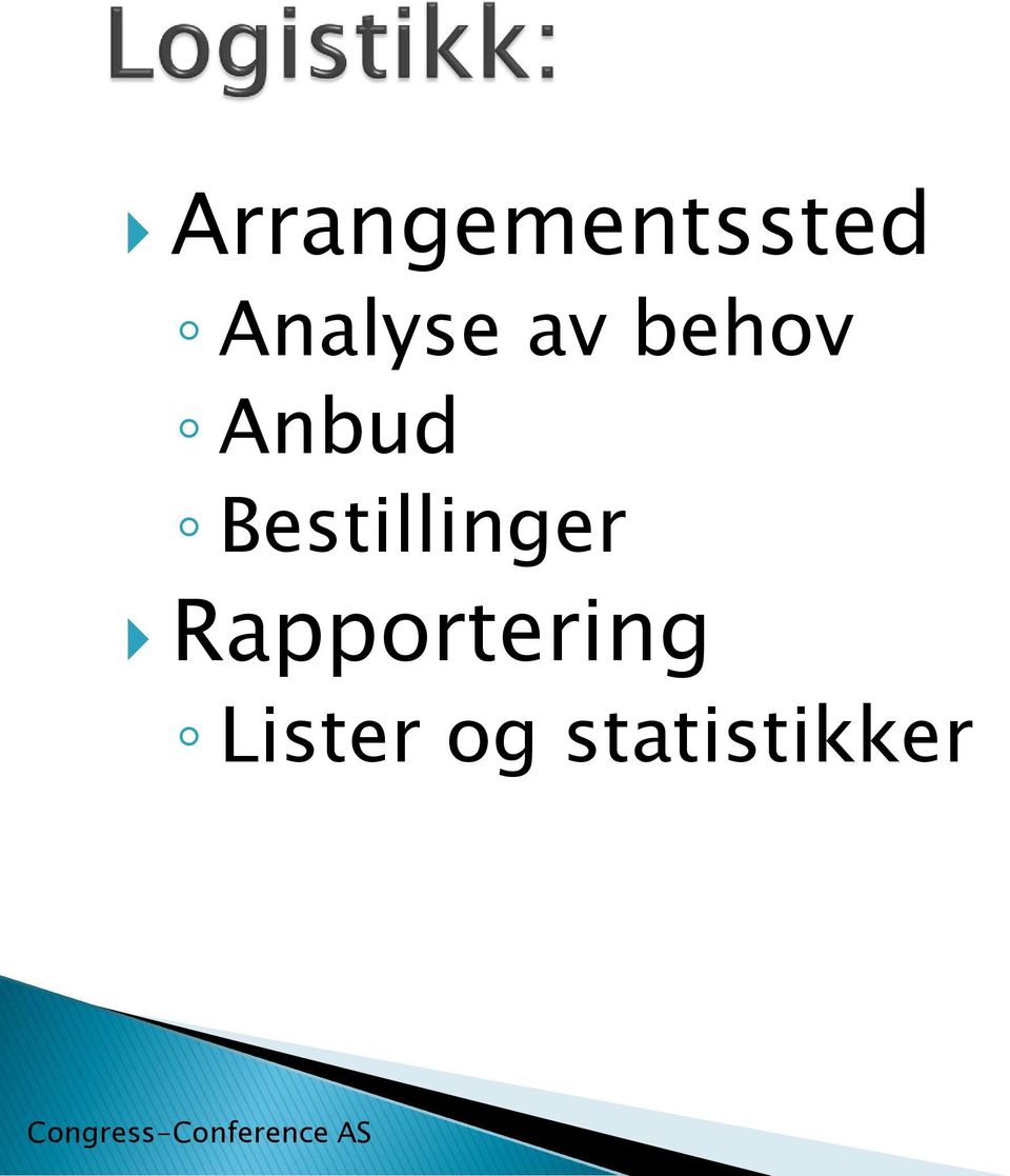 Rapportering Lister og