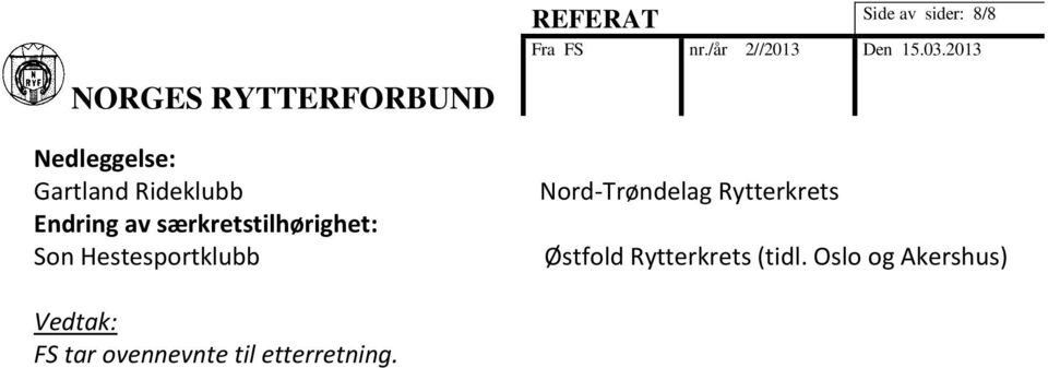 sider: 8/8 Nord-Trøndelag Rytterkrets Østfold