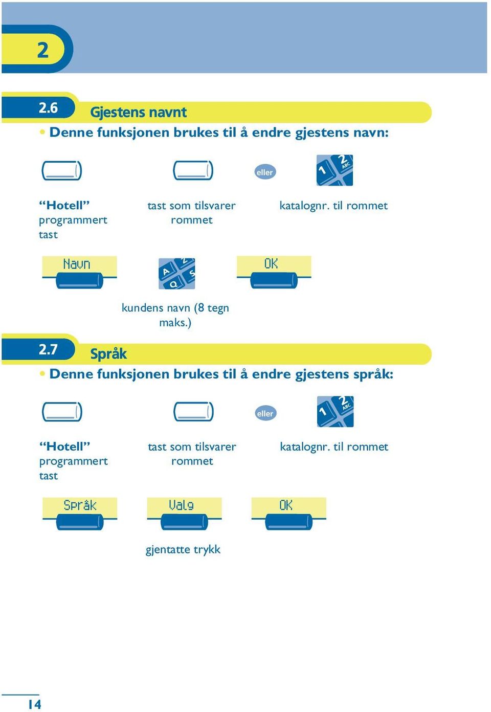 til Navn OK kundens navn (8 tegn maks.) 2.