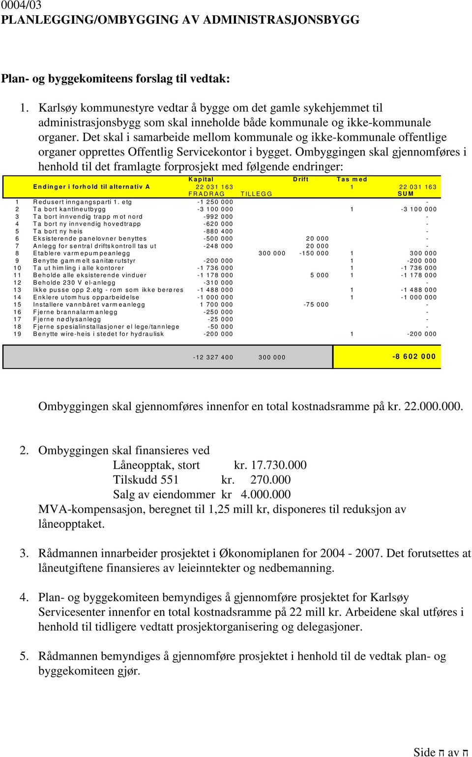 Det skal i samarbeide mellom kommunale og ikke-kommunale offentlige organer opprettes Offentlig Servicekontor i bygget.