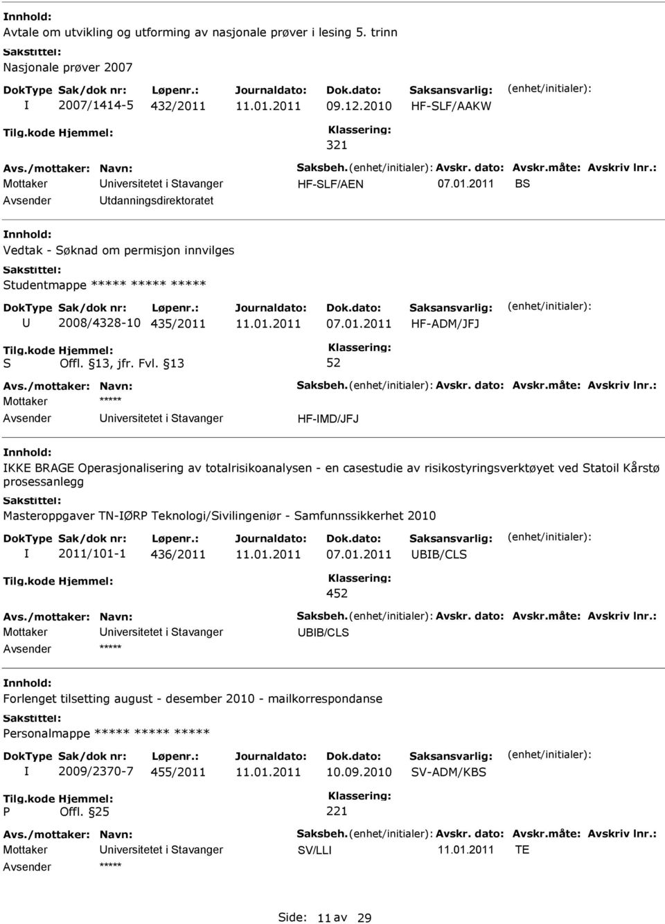 tavanger HF-MD/JFJ KKE BRAGE Operasjonalisering av totalrisikoanalysen - en casestudie av risikostyringsverktøyet ved tatoil Kårstø prosessanlegg Masteroppgaver TN-ØR