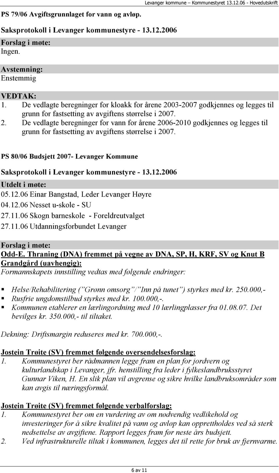 03-2007 godkjennes og legges til grunn for fastsetting av avgiftens størrelse i 20