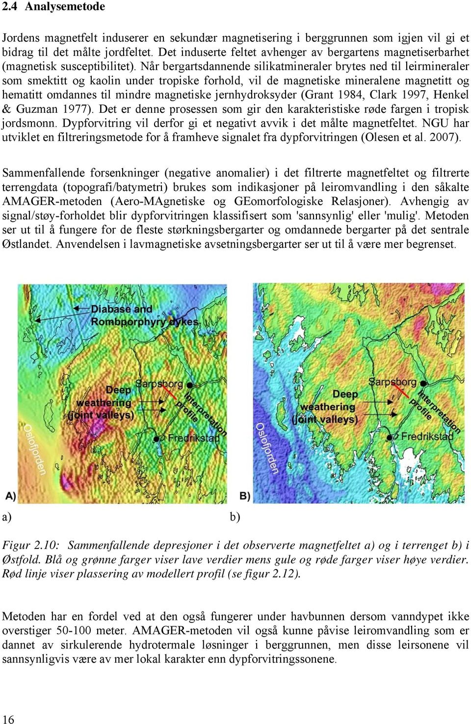 Når bergartsdannende silikatmineraler brytes ned til leirmineraler som smektitt og kaolin under tropiske forhold, vil de magnetiske mineralene magnetitt og hematitt omdannes til mindre magnetiske